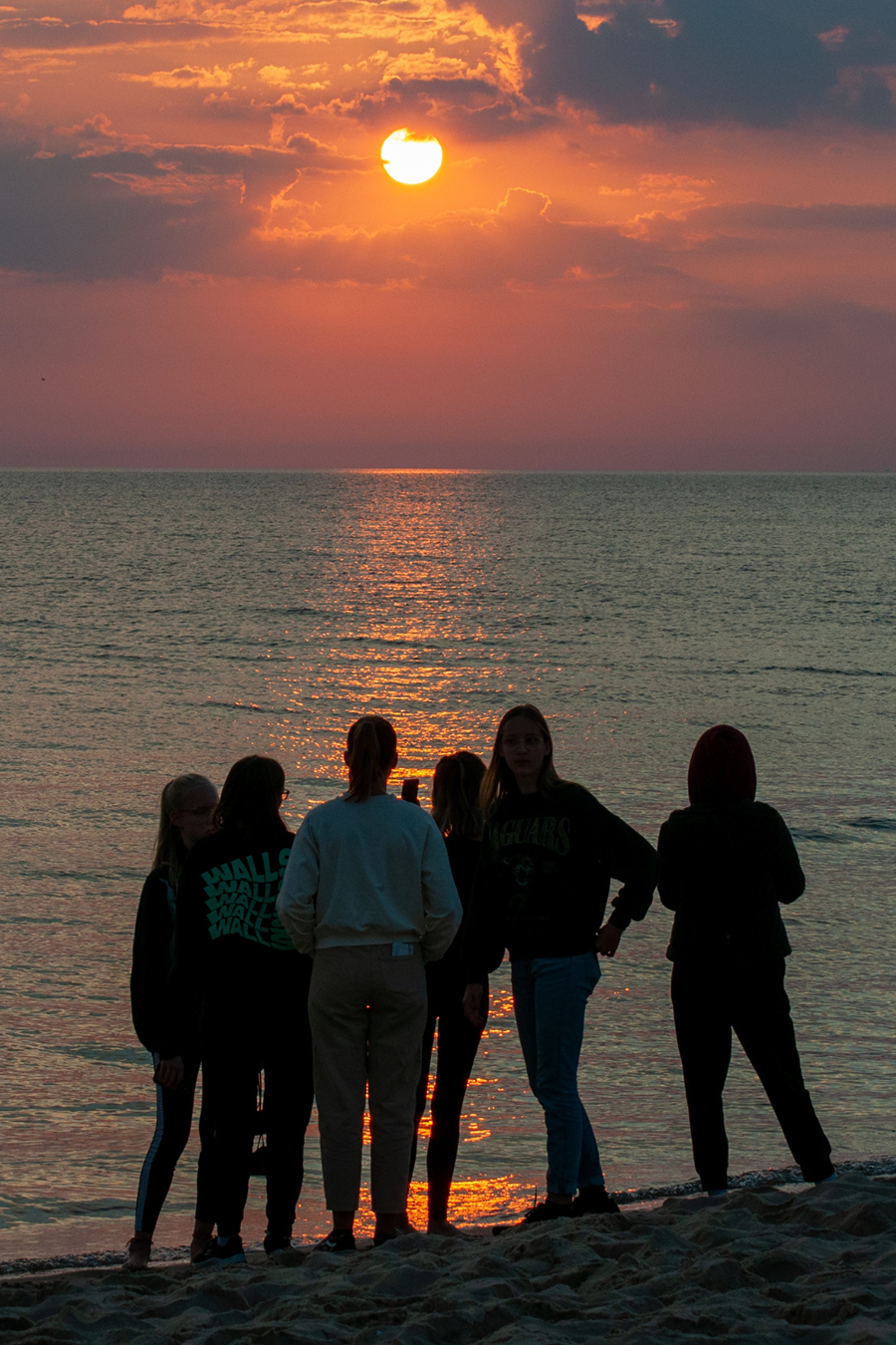 group of people at the beach