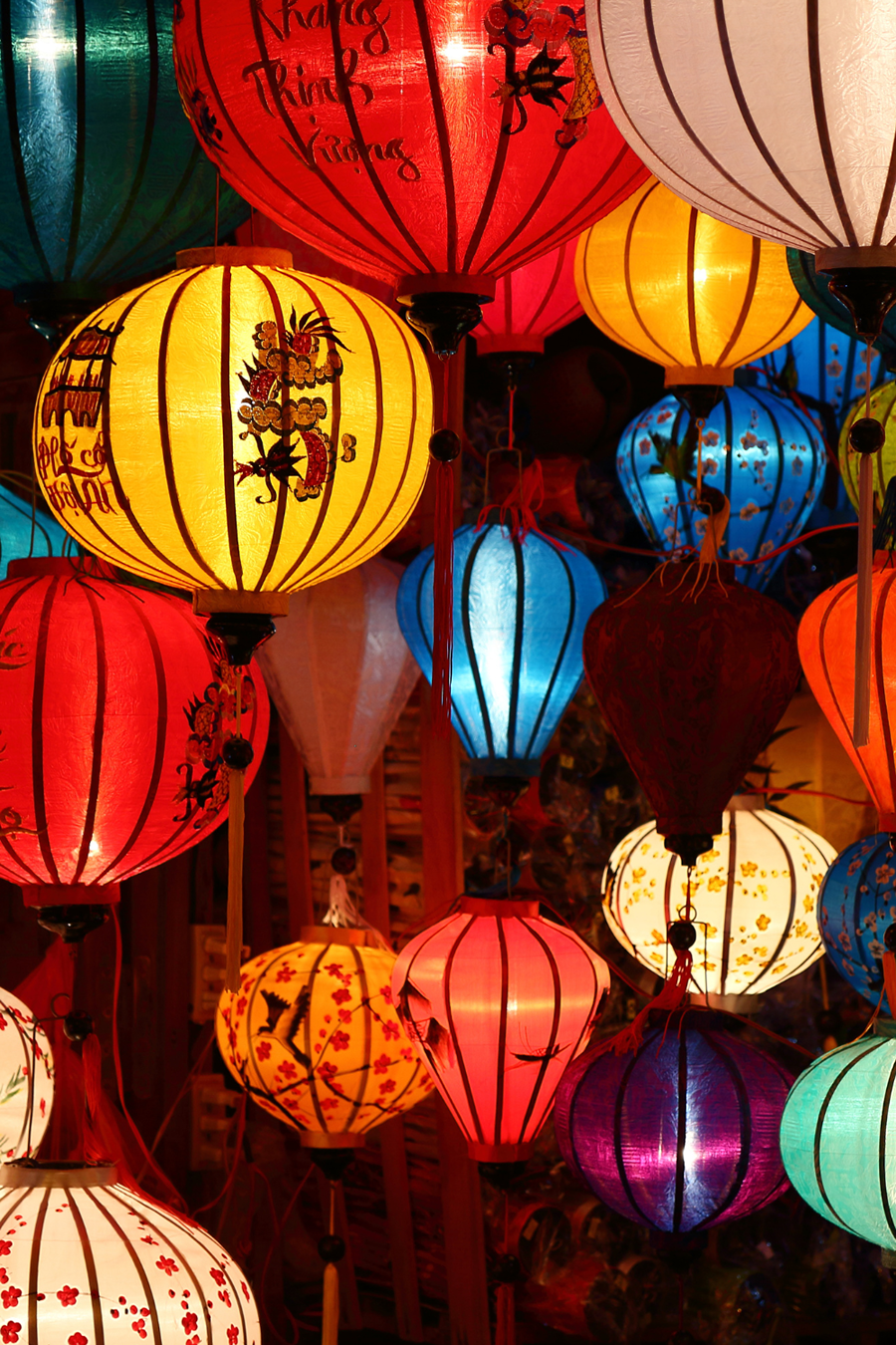 colourful lanterns in vietnam